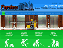 Tablet Screenshot of peerlessbuildingmaintenance.com